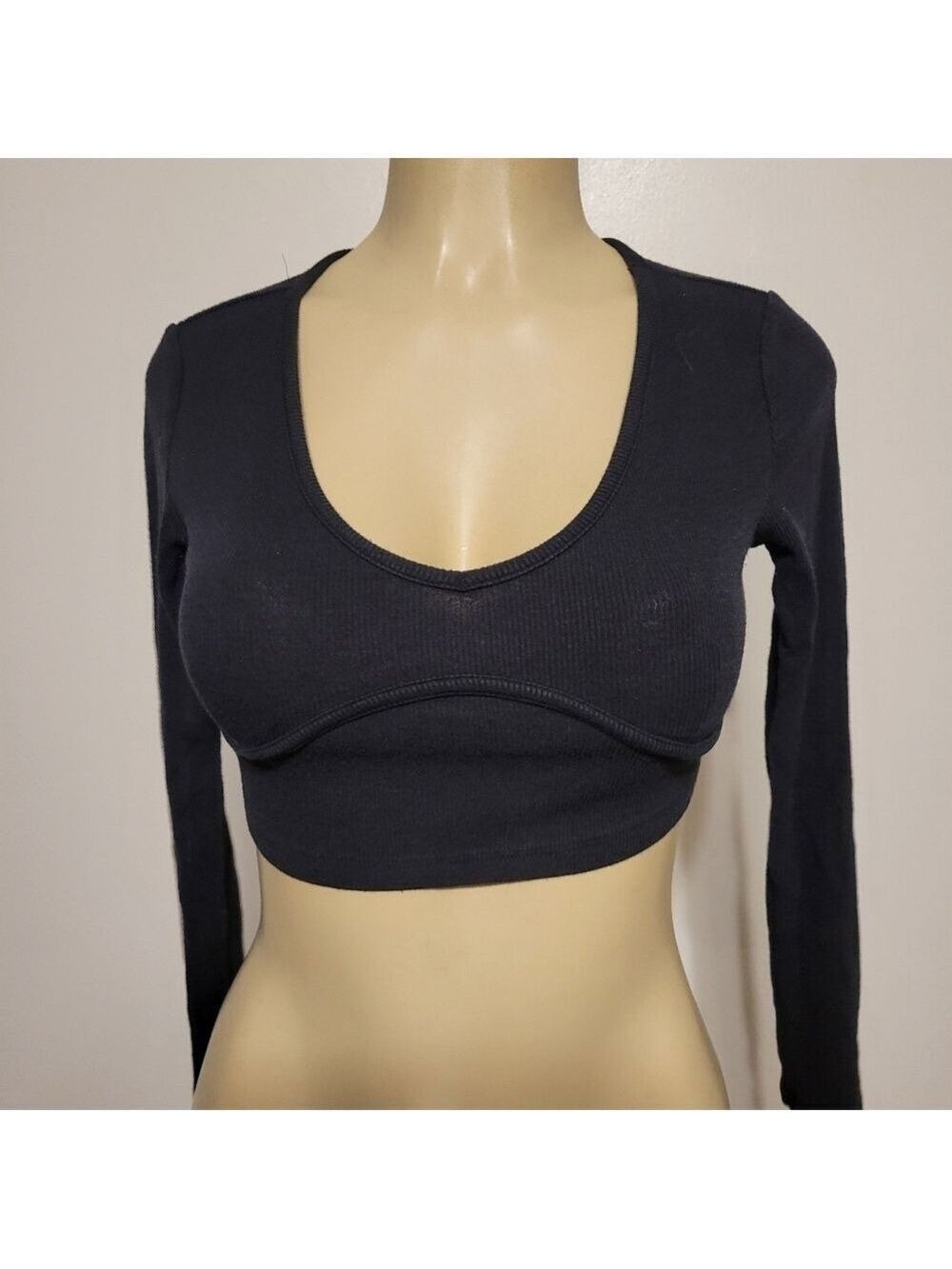 Garage Black Long Sleeve Croptop Summer Y2K